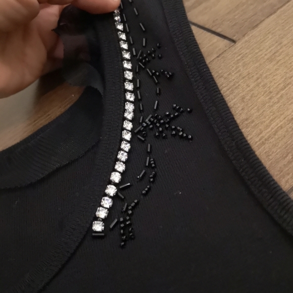 Cotton tank top with studs and beads - Picture 8 of 9